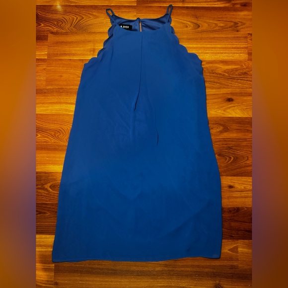A. Byer Dresses & Skirts - A. Byer Cobalt Blue Scalloped Halter Above Knee Dress